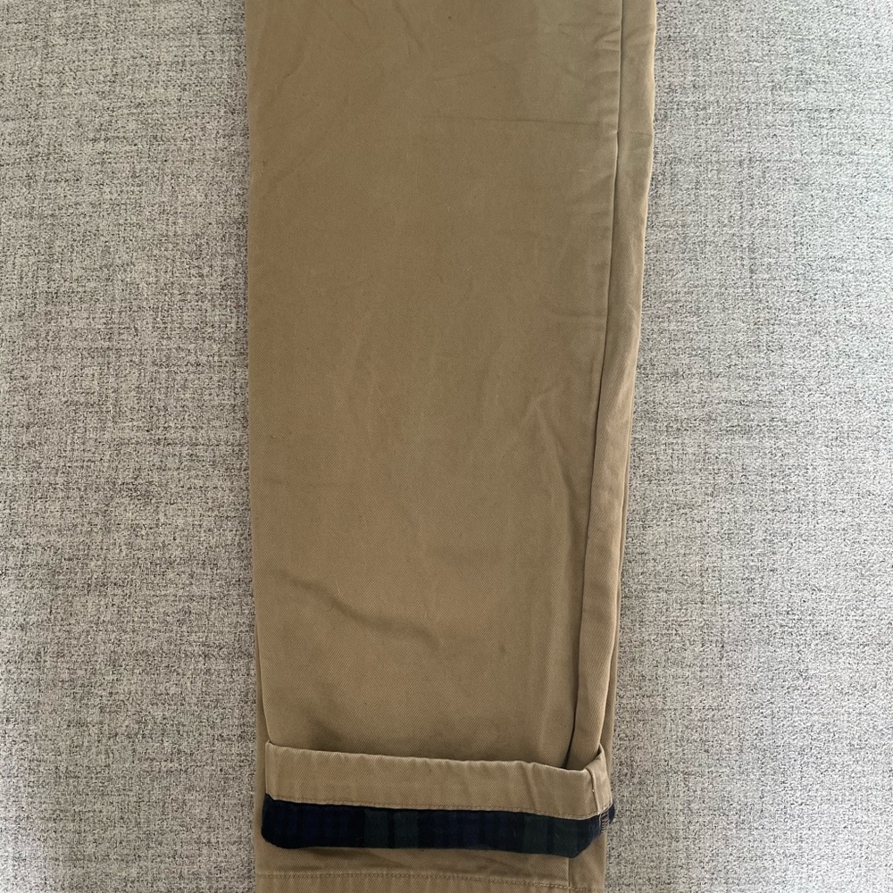 L.L. Bean men’s flannel lined chinos W30 L30